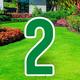 Festive Green Number (2) Corrugated Plastic Yard Sign, 30in